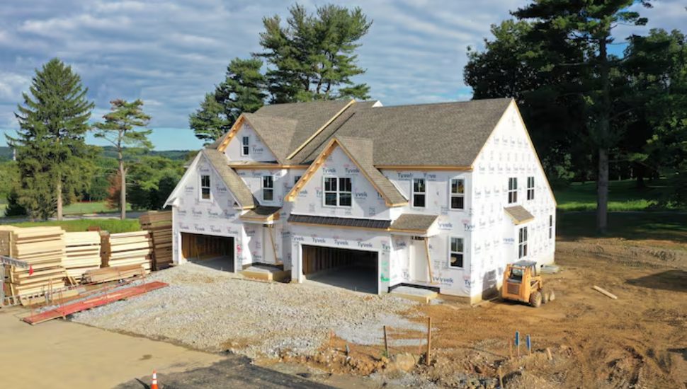Home in process of construction.