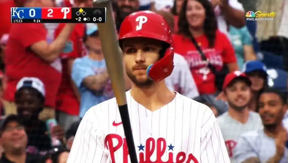 Trea Turner at bat.