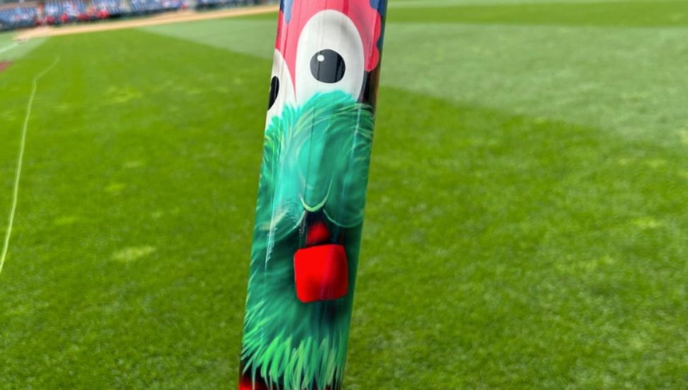 A Phillie Phanatic baseball bat.