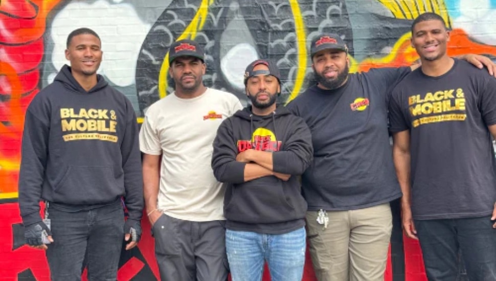 Five members of the Black and Mobile team.