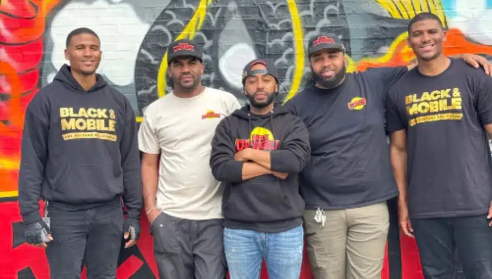 Five members of the Black and Mobile team.
