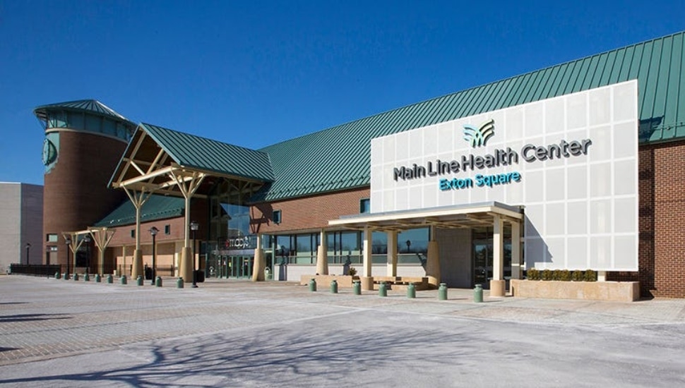 The exterior of the Main Line Health Center at the Exton Square Mall.