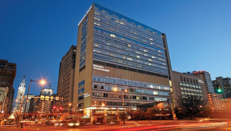 Hahnemann University Hospital tower.