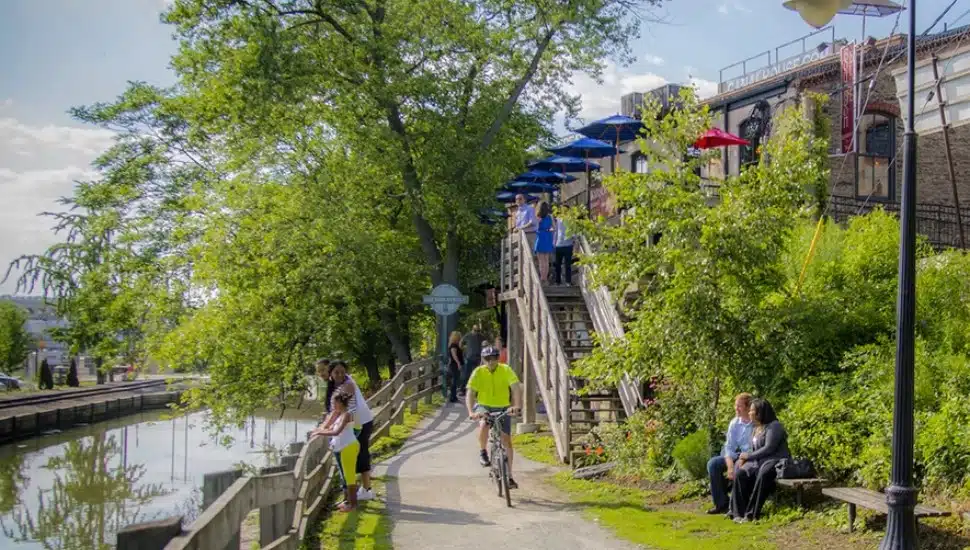 People on the Manayunk Towpath.