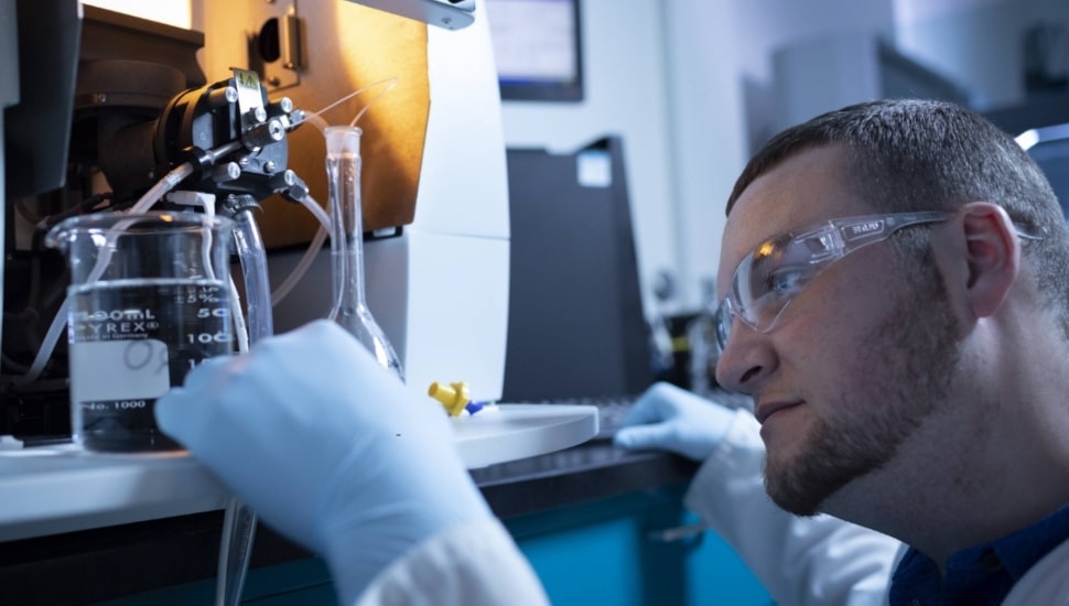 A man inside a lab.