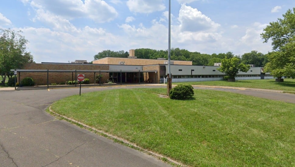 Exterior view of elementary school.