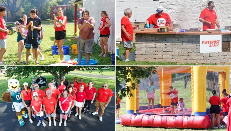Collage of photos of summer camp for kids with disabilities.