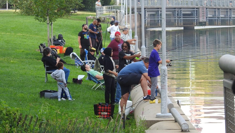 People enjoying themselves during the Philly Fun Fishing Fest 2023.