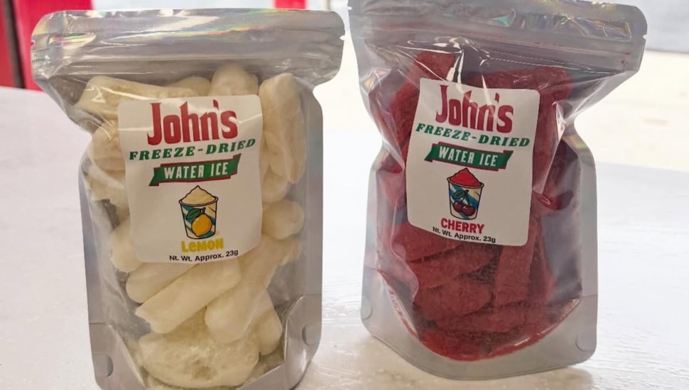 Mango and cherry versions of John's Freeze-Dried Water Ice.