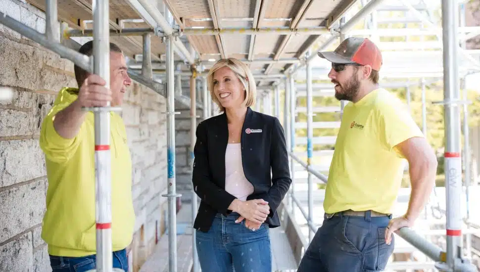 Rosemary Connors and two team members at Rosette Specialty Trades.