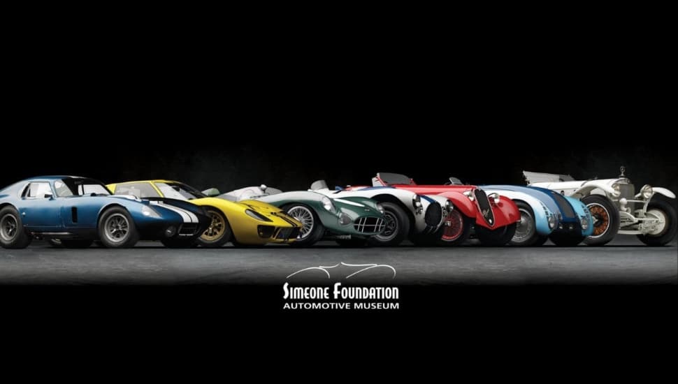 A collection of racing cars from the Simeone Foundation Automotive Museum.