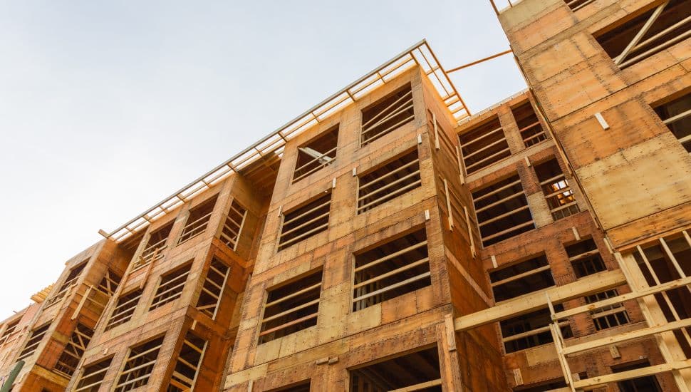New residential construction of apartment complex.