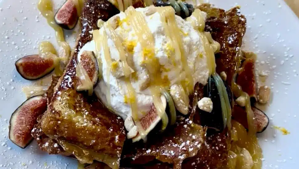 Fig, whipped ricotta & honey butter French toast.