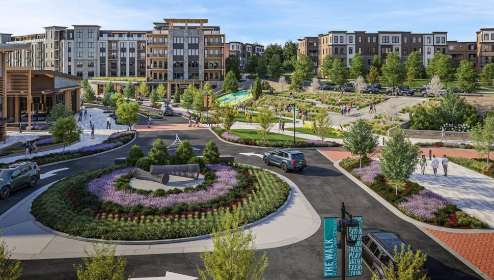 Exton Square Mall redevelopment rendering.