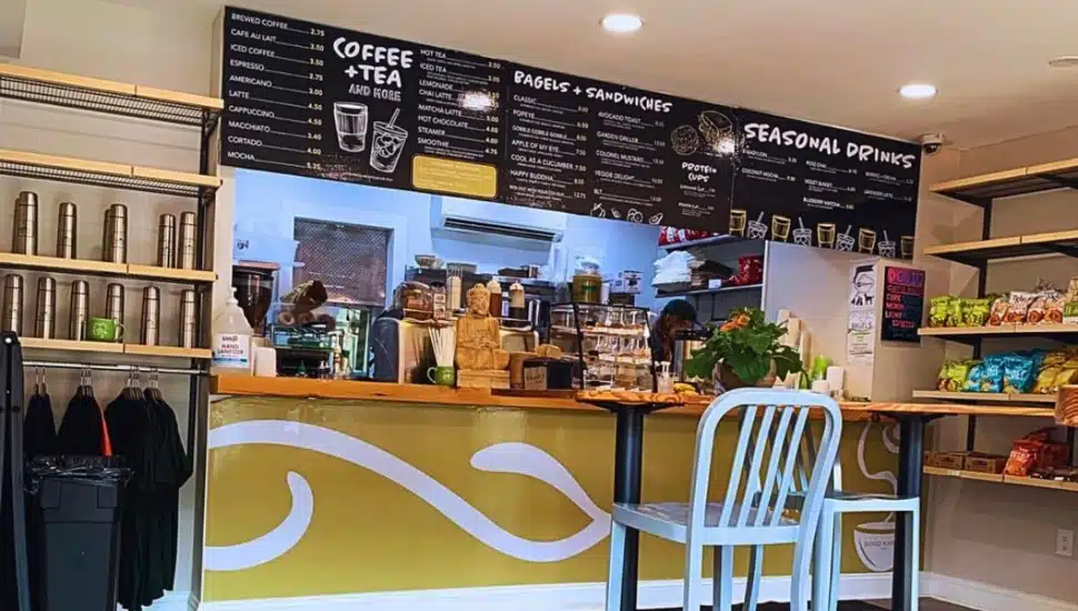 Inside one of the Good Karma Cafe locations.