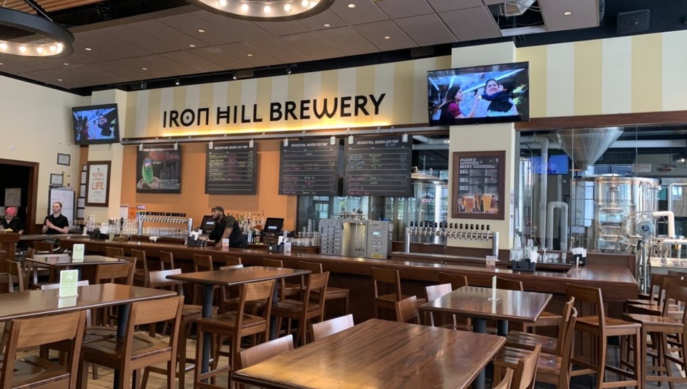 Inside Iron Hill Brewery location in Center City.