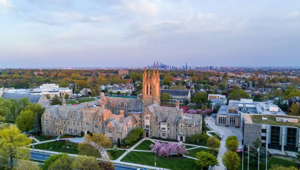 St. Joseph's University campus aerial view.