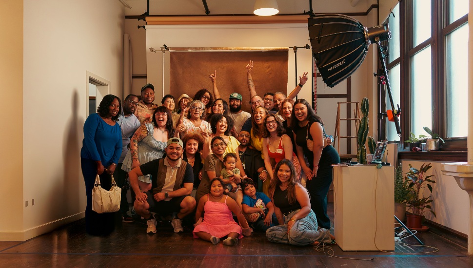 The founder, team, and supporters of the new Taino Studios inside the Bok Building.