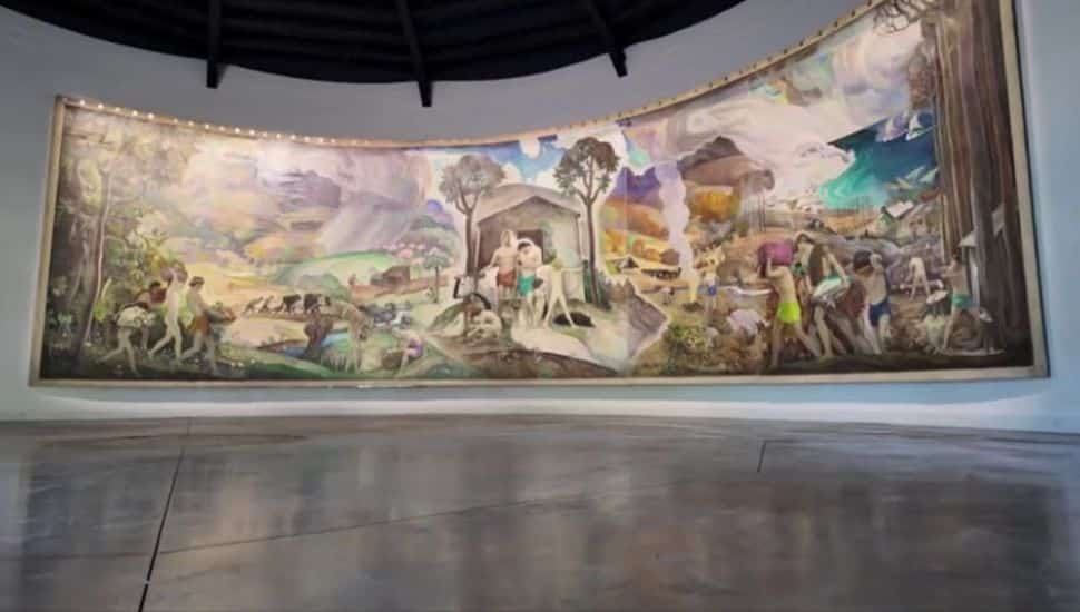 The sixty-foot mural by N.C. Wyeth for WSFS Bank.