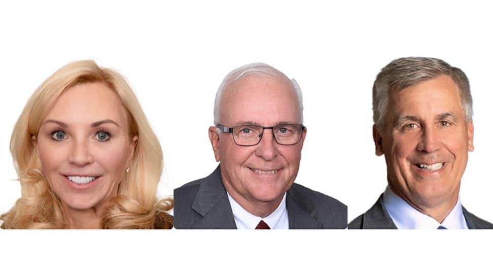 From left: Christine J. Toretti, Jeffrey D. Grube, and Christopher J. McComish.