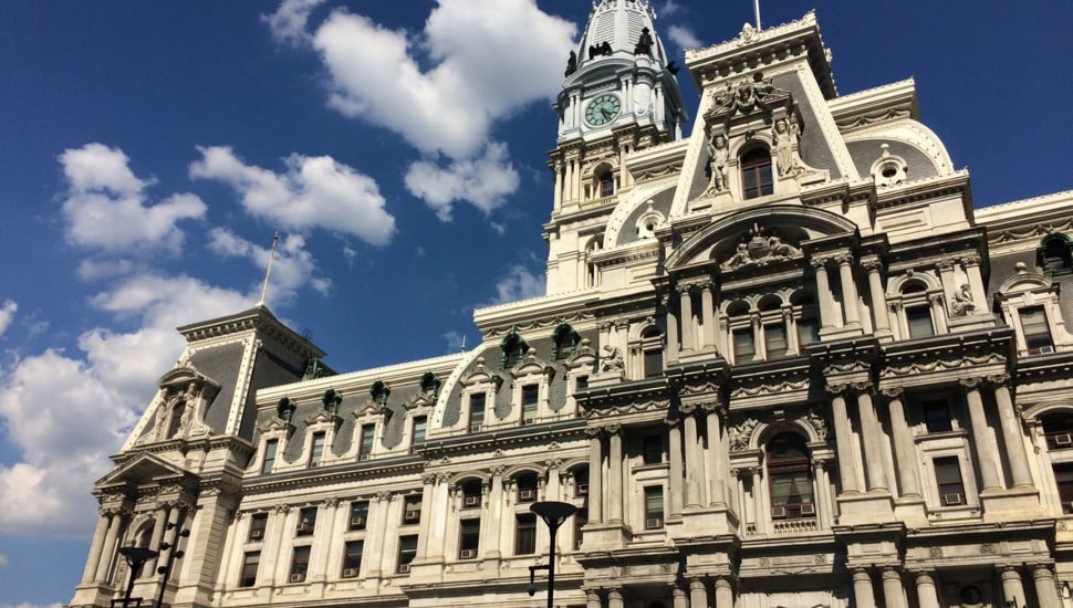 Philadelphia City Hall closeup.