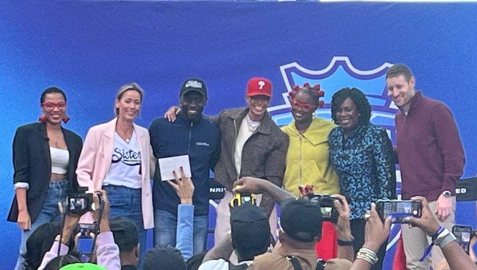 Dyymond Whipper-Young, Alex Sykes, Councilmember Isaiah Thomas, Tierra Whack, Mayor Cherelle Parker, and Alex Bazzell.