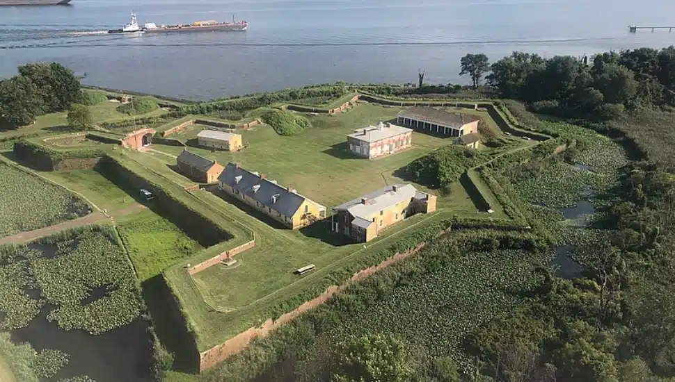 Fort Mifflin as seen from the sky.
