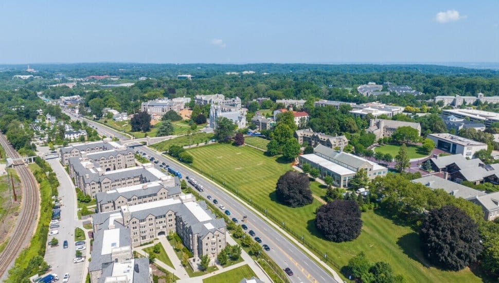 Aerial view of Villanova.