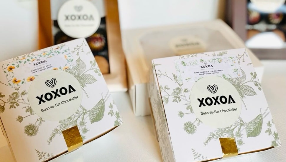 A display of Xoxoa Chocolates.