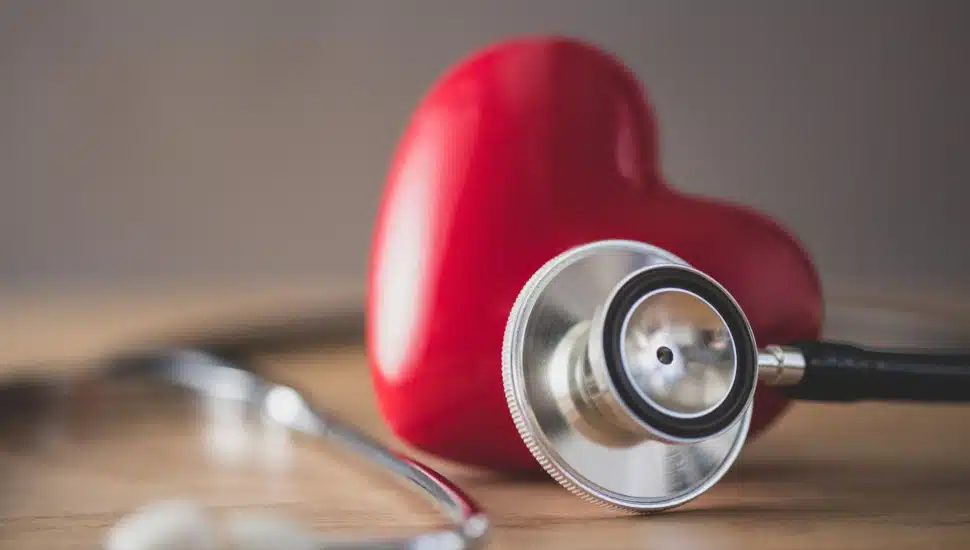 A heart and a stethoscope.