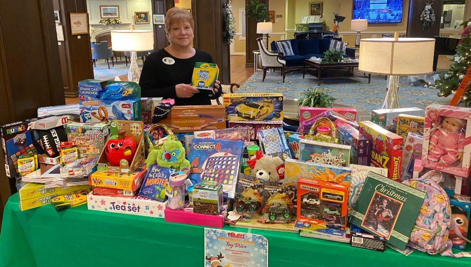 Donated Freedom Village at Brandywine items for Project Snowflake.