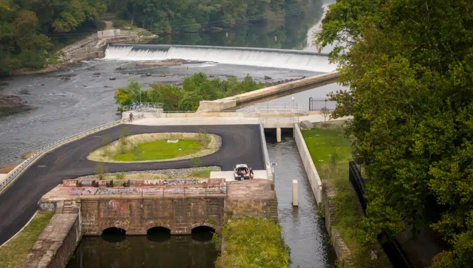A view of the Flat Rock Dam project.