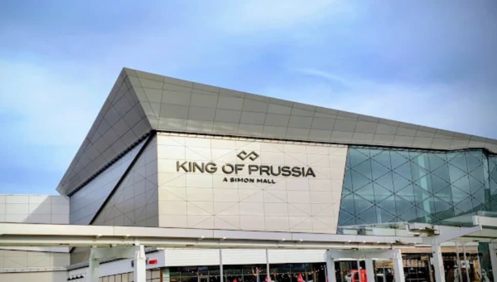 Outside of the King of Prussia Mall.