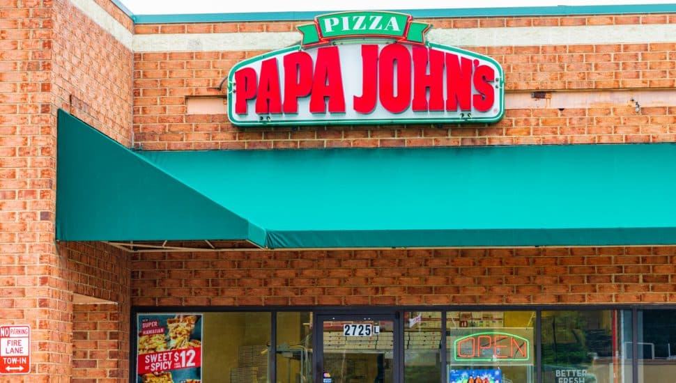 Papa John's storefront.
