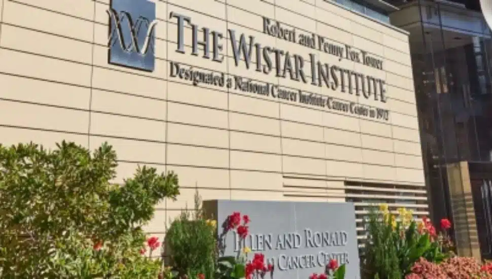 Exterior of Robert and Penny Fox Tower at The Wistar Institute.