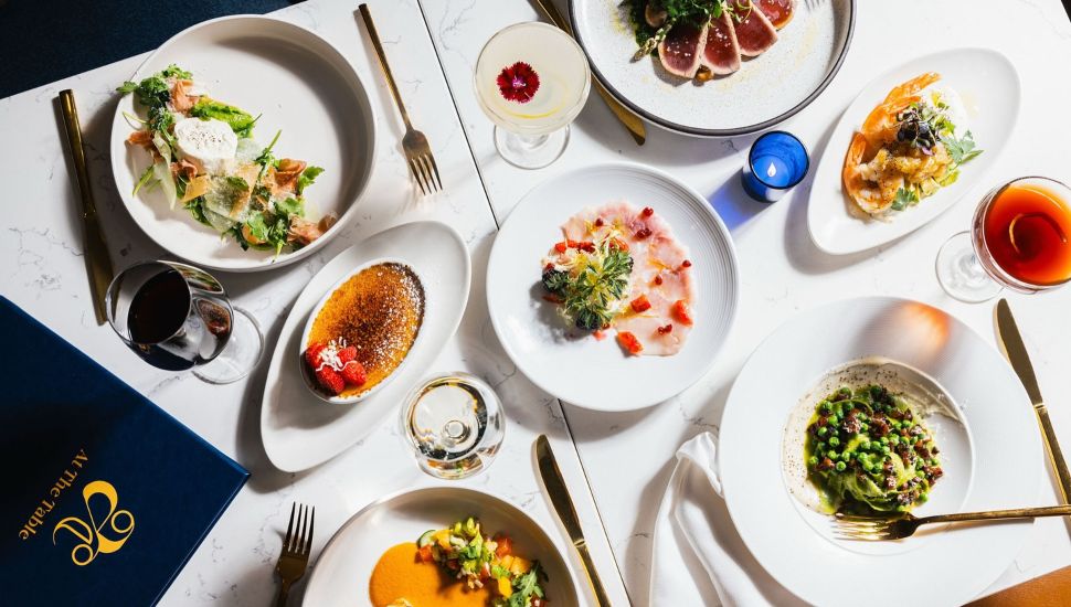 Bunch of dishes from At the Table restaurant.