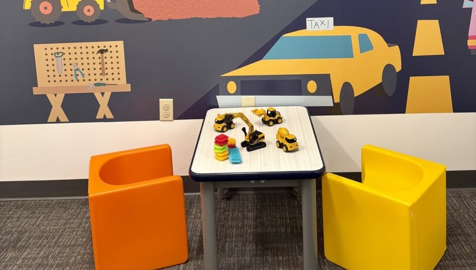 Toys and seats in a CHOP Soar Room.