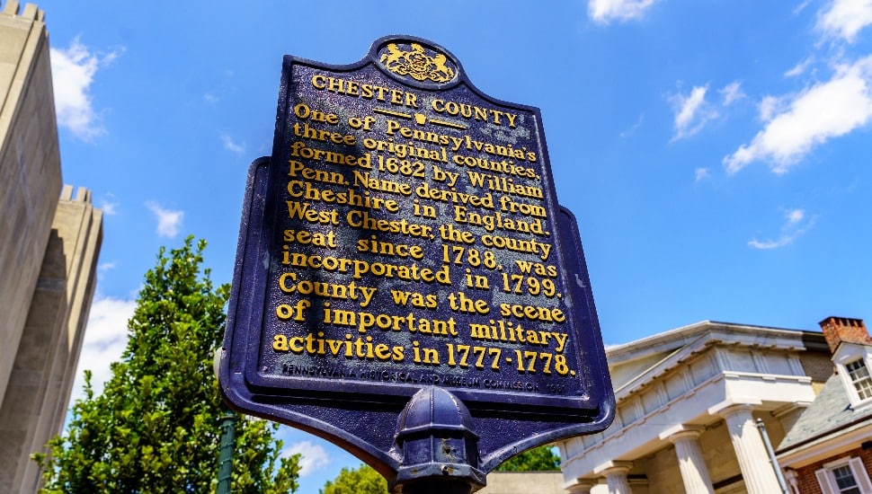 Chester County Historical Marker.