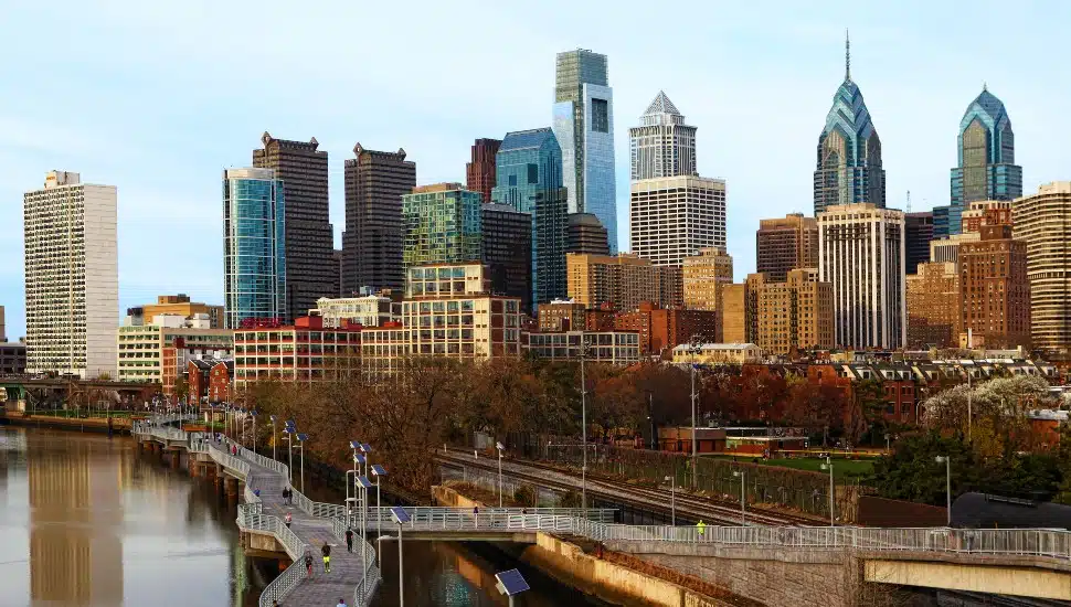 A Philadelphia skyline.