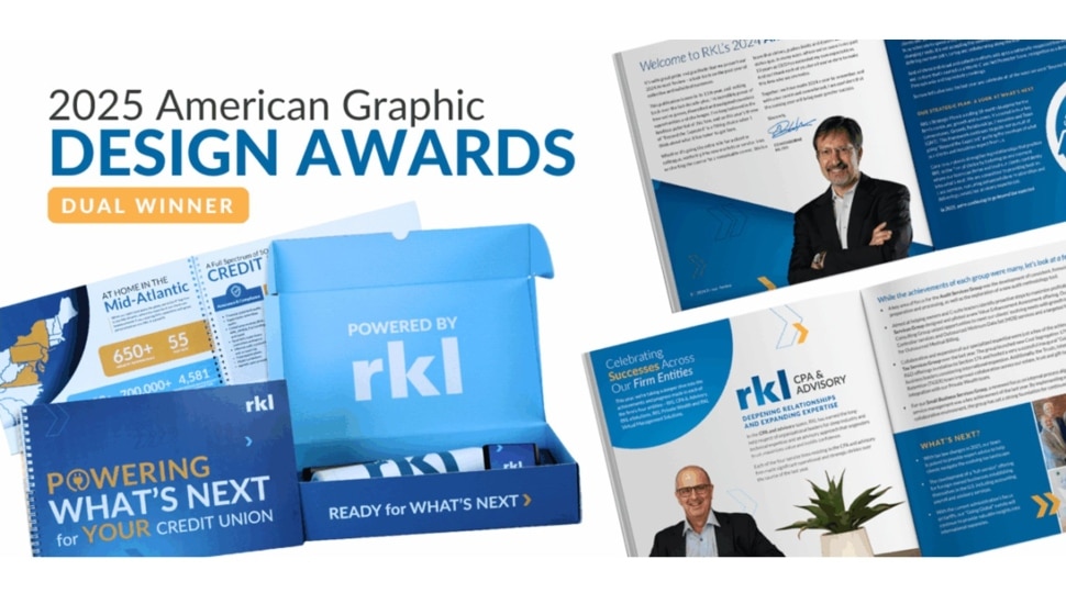 Graphic showcasing award-winning creative design work.