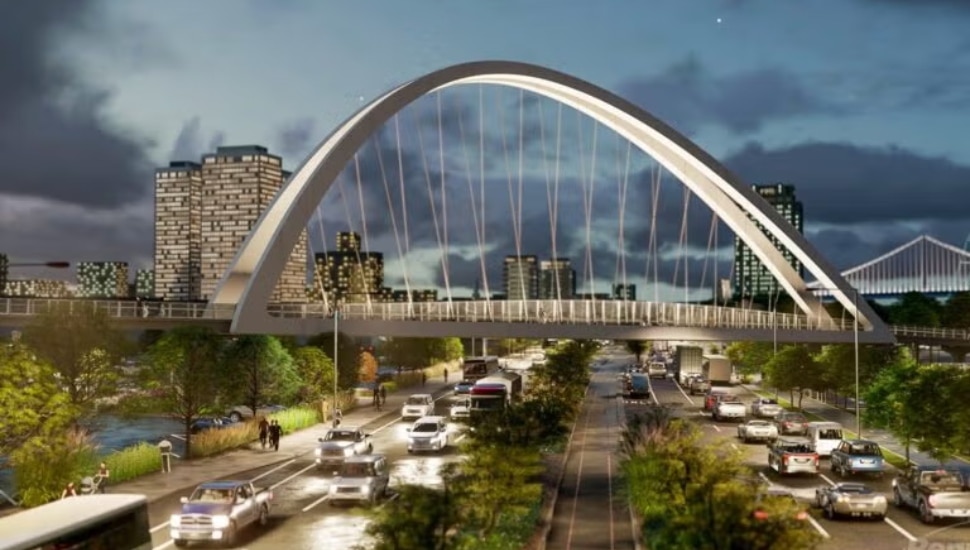 South Street Pedestrian Bridge rendering.