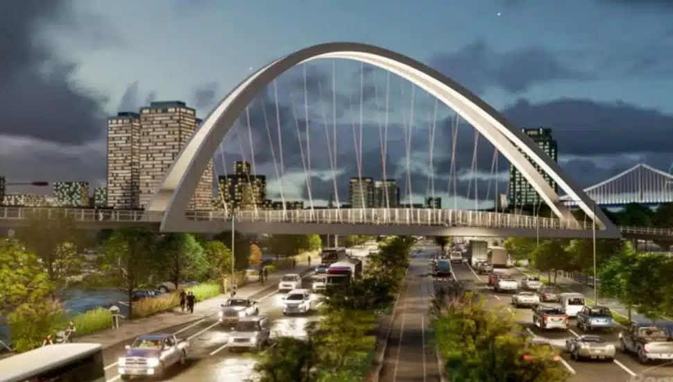 South Street Pedestrian Bridge rendering.