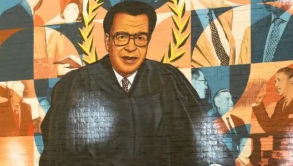 Mural of A. Leon Higginbotham.