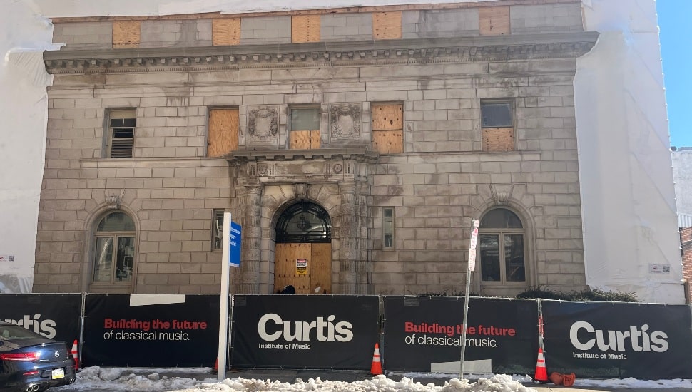Art Alliance Building boarded up as fire repairs continue.