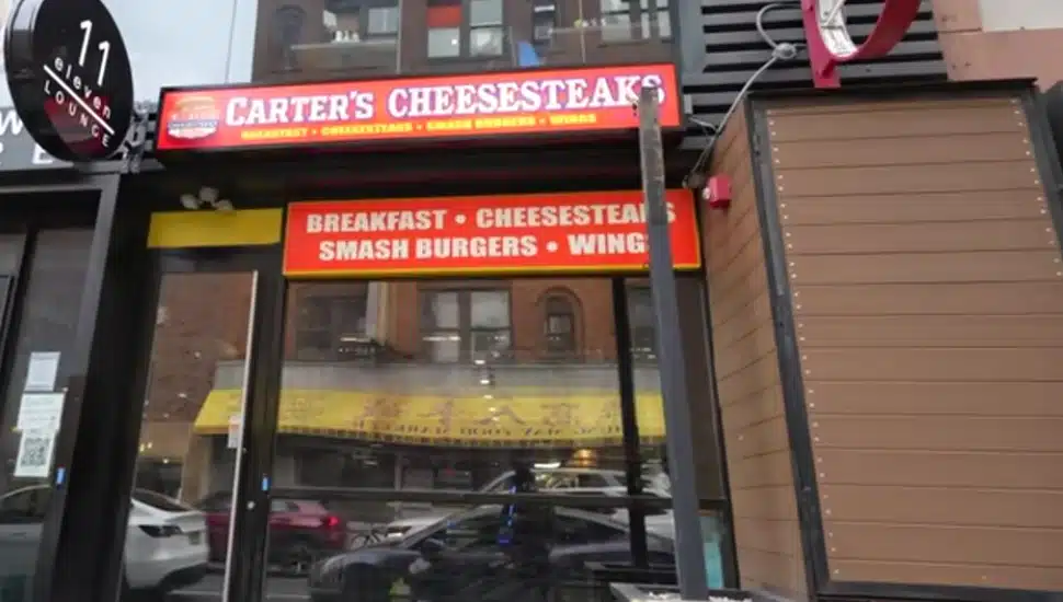 Carter's Cheesesteaks exterior in Chinatown.