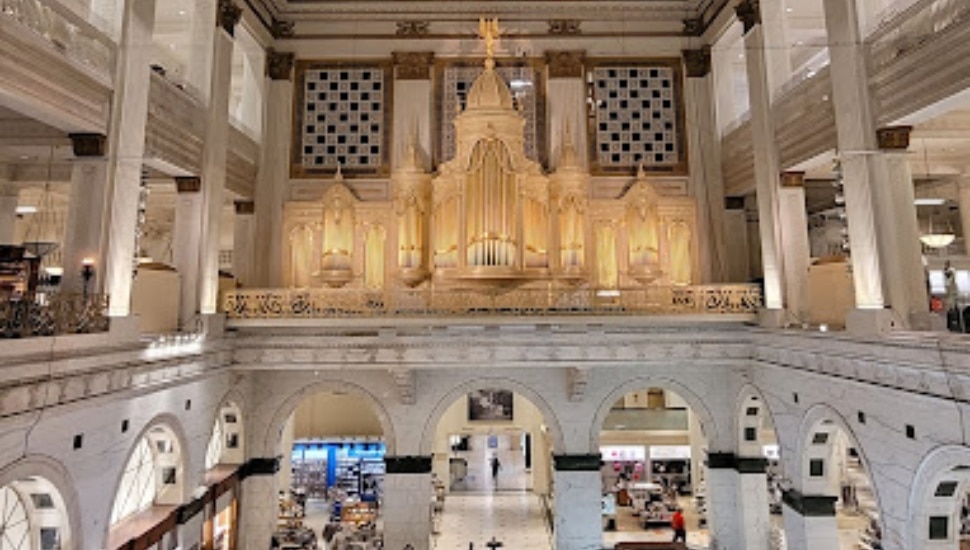 Inside the Wanamaker Building.