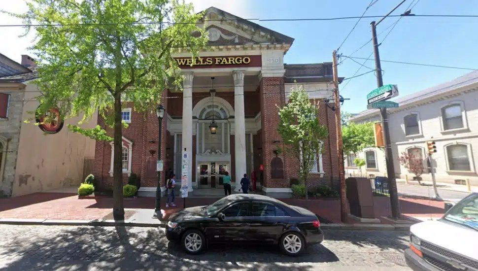 Wells Fargo back entrance in Germantown.
