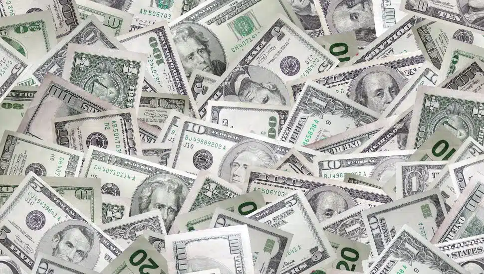 A pile of money.