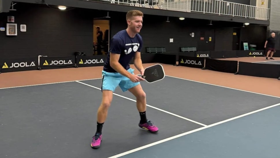 Brandon Fritze put a paddle in hand on the pickleball court.