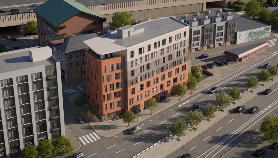 Fairman apartment project rendering.